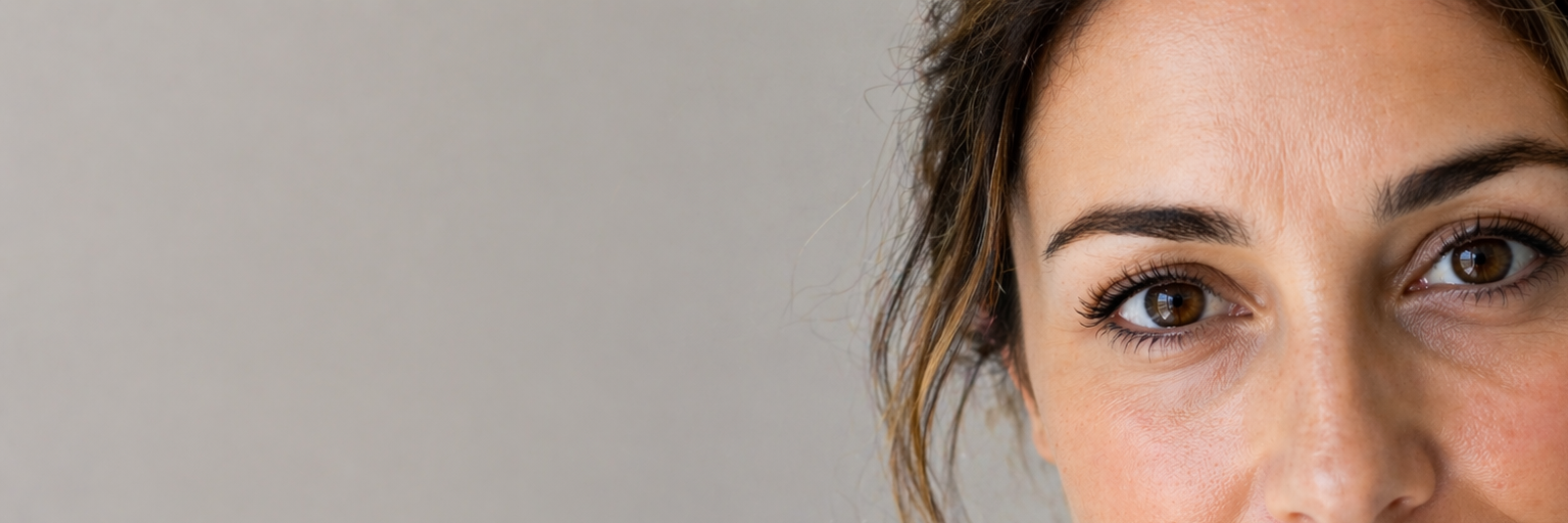 woman under eye area